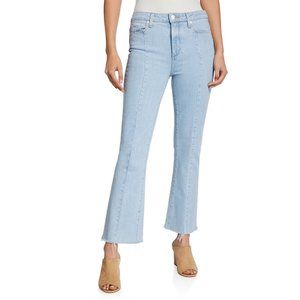 PAIGE Colette Crop Flare with front seam, uneven raw hem